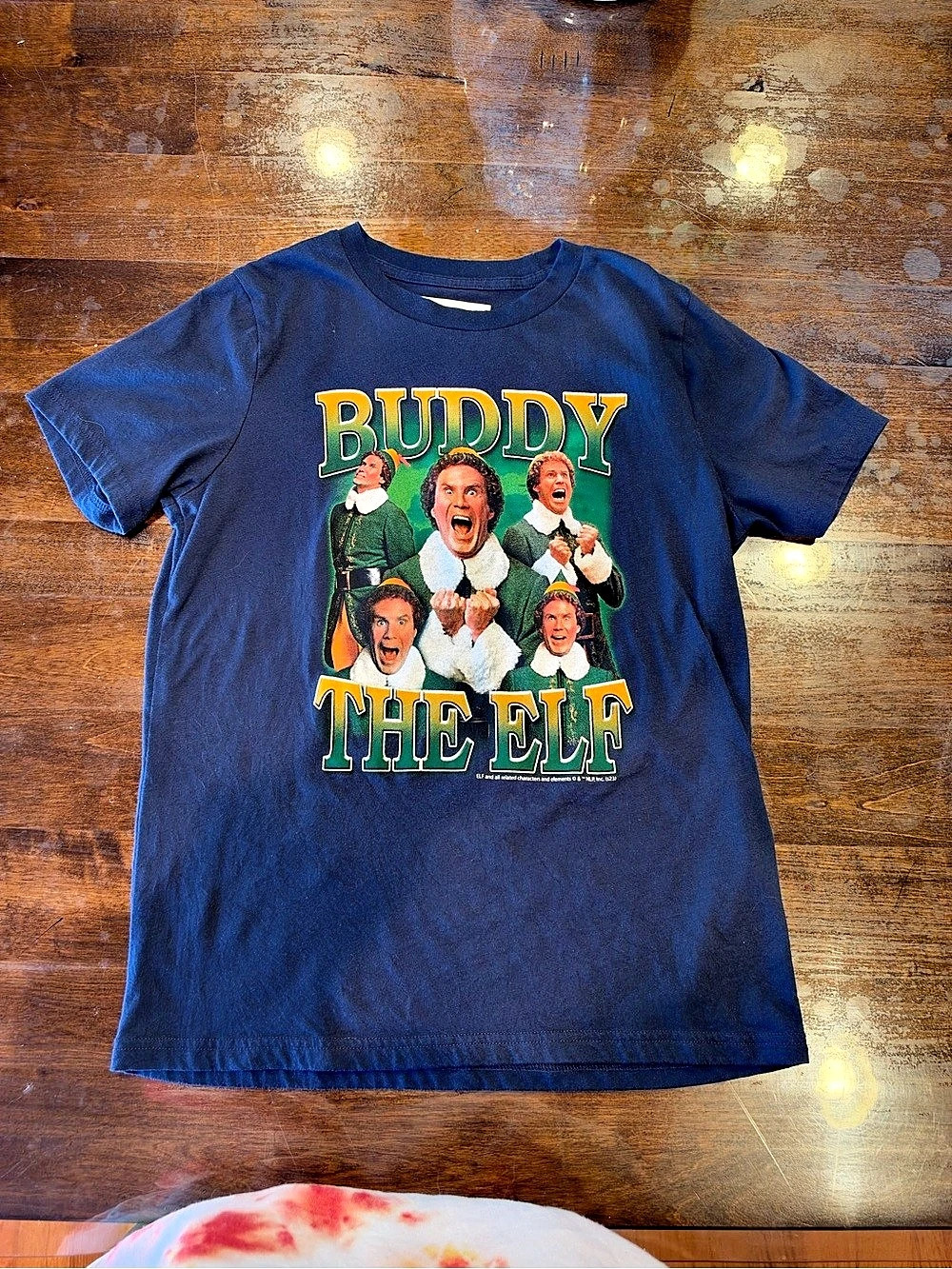 Abercrombie Kids Buddy The Elf Graphic Tee Boys 13/14 Blue & Green